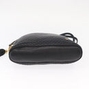 BALLY Chain Shoulder Bag Leather Navy Gold Auth 161052-9