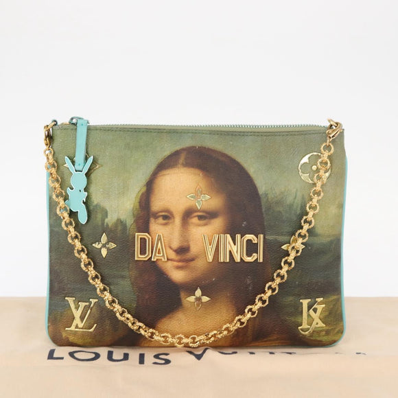 LOUIS VUITTON Masters collection Pochette Plat Bag Green M64799 LV Auth 161054V