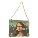 LOUIS VUITTON Masters collection Pochette Plat Bag Green M64799 LV Auth 161054V-2