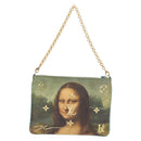 LOUIS VUITTON Masters collection Pochette Plat Bag Green M64799 LV Auth 161054V-3