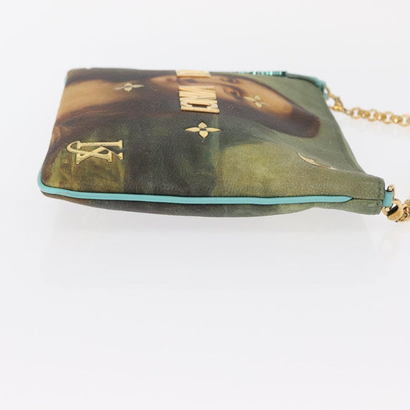 LOUIS VUITTON Masters collection Pochette Plat Bag Green M64799 LV Auth 161054V