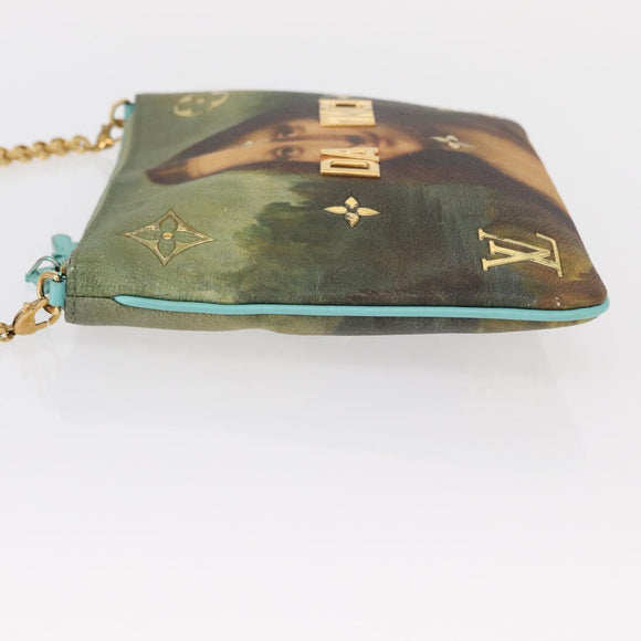 LOUIS VUITTON Masters collection Pochette Plat Bag Green M64799 LV Auth 161054V