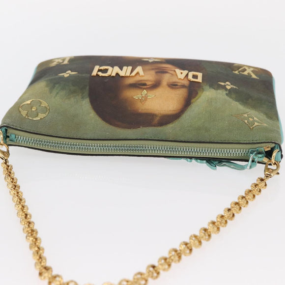 LOUIS VUITTON Masters collection Pochette Plat Bag Green M64799 LV Auth 161054V