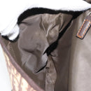 Christian Dior Trotter Canvas Shoulder Bag Brown Silver Auth 161057-20