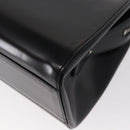 BALLY Hand Bag Leather Black Silver Auth 161058-16