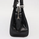 BALLY Hand Bag Leather Black Silver Auth 161058-4