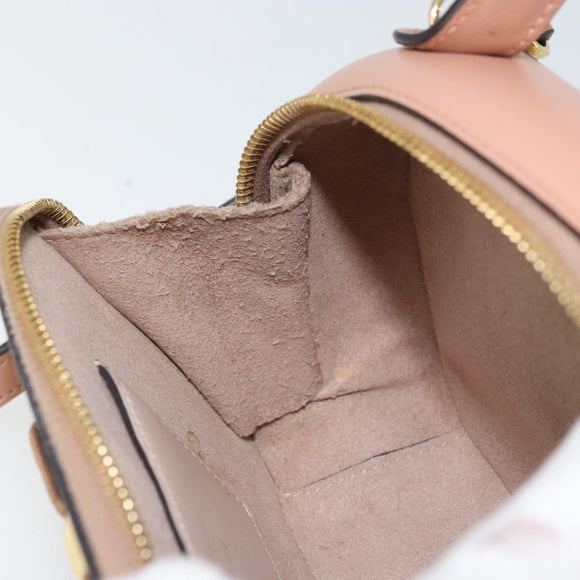 Salvatore Ferragamo Vala Hand Bag Leather 2way Pink Gold Auth 161059