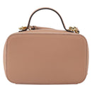 Salvatore Ferragamo Vala Hand Bag Leather 2way Pink Gold Auth 161059-2