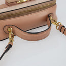 Salvatore Ferragamo Vala Hand Bag Leather 2way Pink Gold Auth 161059-7