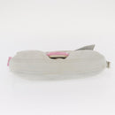 FENDI Mamma Baguette Hand Bag cotton Gray Silver Auth 161060-6