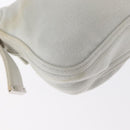 FENDI Mamma Baguette Hand Bag cotton Gray Silver Auth 161060-18