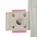 FENDI Mamma Baguette Hand Bag cotton Gray Silver Auth 161060-21
