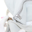 FENDI Mamma Baguette Hand Bag cotton Gray Silver Auth 161060-26