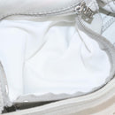FENDI Mamma Baguette Hand Bag cotton Gray Silver Auth 161060-27