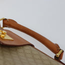CELINE Macadam Canvas Hand Bag PVC 2way Beige Gold Auth 161061-8