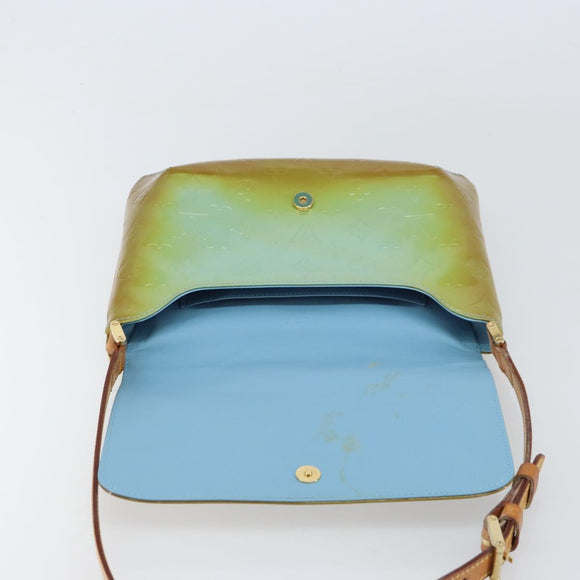 LOUIS VUITTON Monogram Vernis Thompson Street Bag Baby Blue M91009 Auth 161062
