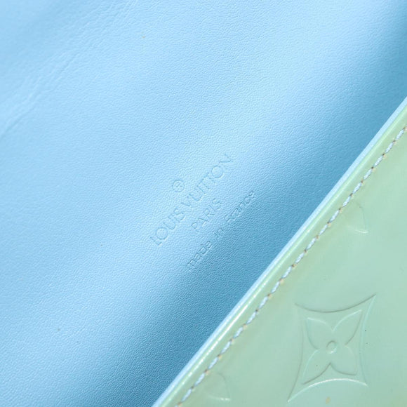 LOUIS VUITTON Monogram Vernis Thompson Street Bag Baby Blue M91009 Auth 161062