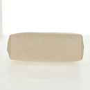 HERMES Her bag Hand Bag Canvas Leather 2way Beige Silver Auth 161063V-6