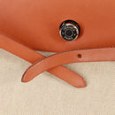 HERMES Her bag Hand Bag Canvas Leather 2way Beige Silver Auth 161063V-24