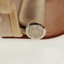 HERMES Her bag Hand Bag Canvas Leather 2way Beige Silver Auth 161063V-28