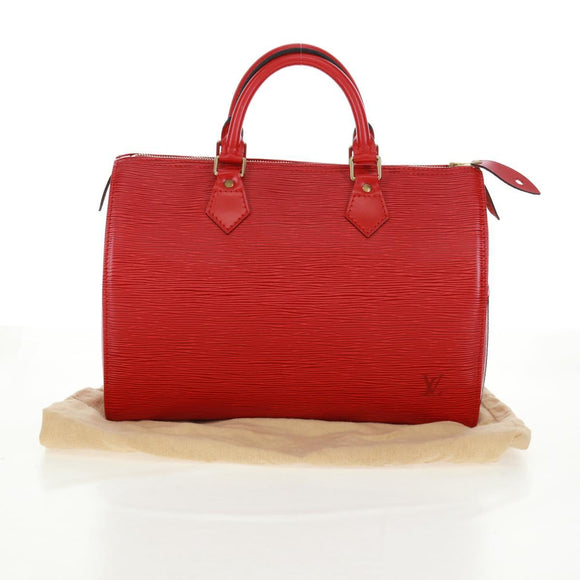 LOUIS VUITTON Epi Speedy 30 Hand Bag Castilian Red M43007 LV Auth 161066SAV