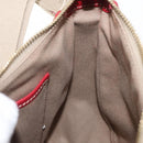 CELINE Macadam Canvas Shoulder Bag PVC Beige Gold Auth 161067-17