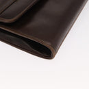 GUCCI Shoulder Bag Leather Dark Brown Gold 406 004 2008 Auth 161069-9