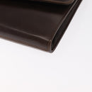 GUCCI Shoulder Bag Leather Dark Brown Gold 406 004 2008 Auth 161069-14