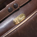 GUCCI Shoulder Bag Leather Dark Brown Gold 406 004 2008 Auth 161069-18