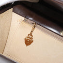 GUCCI Shoulder Bag Leather Dark Brown Gold 406 004 2008 Auth 161069-21
