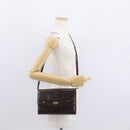 GUCCI Shoulder Bag Leather Dark Brown Gold 406 004 2008 Auth 161069-23