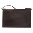 GUCCI Shoulder Bag Leather Dark Brown Gold 406 004 2008 Auth 161069-2