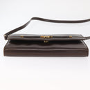 GUCCI Shoulder Bag Leather Dark Brown Gold 406 004 2008 Auth 161069-5
