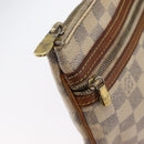 LOUIS VUITTON Damier Azur Pochette Bosphore Shoulder Bag N51112 LV Auth 161075-20