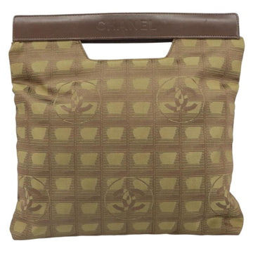 CHANEL New Travel Line Hand Bag Nylon Beige CC Auth 161076V - 0