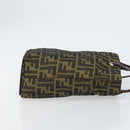 FENDI Zucca Canvas Hand Bag Black Brown Auth 161080-3