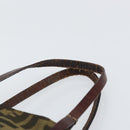 FENDI Zucca Canvas Hand Bag Black Brown Auth 161080-8