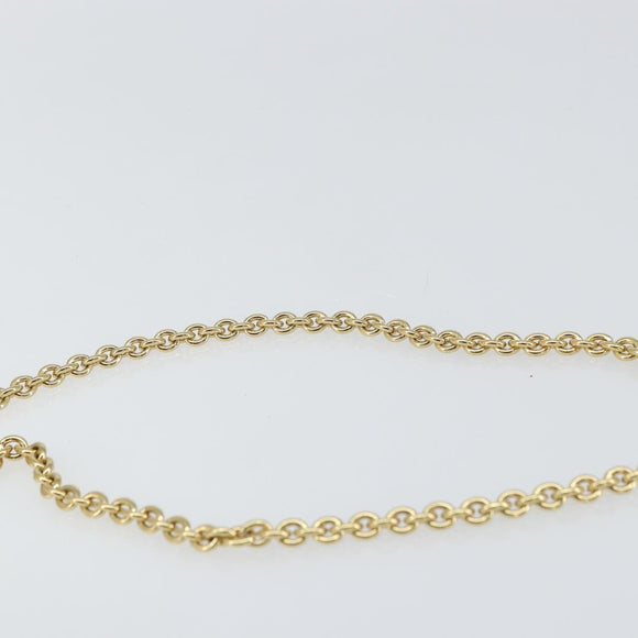 Salvatore Ferragamo Vala Chain Shoulder Bag Leather Blue Gold Auth 161081