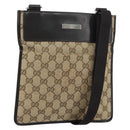 GUCCI GG Canvas Shoulder Bag Beige Silver 019 0348 Auth 161082-1