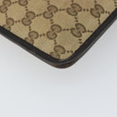 GUCCI GG Canvas Shoulder Bag Beige Silver 019 0348 Auth 161082-16