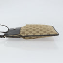 GUCCI GG Canvas Shoulder Bag Beige Silver 019 0348 Auth 161082-4