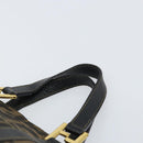 FENDI Zucca Canvas Hand Bag Black Brown Auth 161083-8