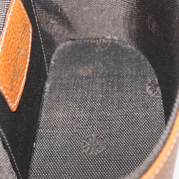 LOEWE Vanity Hand Bag Leather 2way Brown Gold Auth 161089