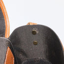 LOEWE Vanity Hand Bag Leather 2way Brown Gold Auth 161089-20