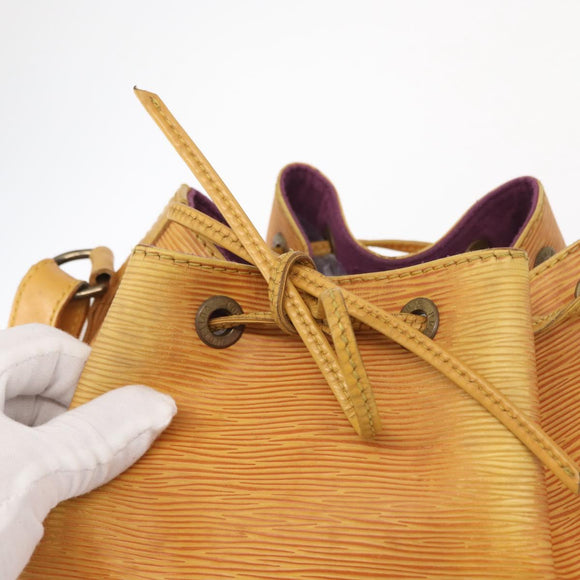 LOUIS VUITTON Epi Petit Noe Shoulder Bag Yellow M44109 LV Auth 161101