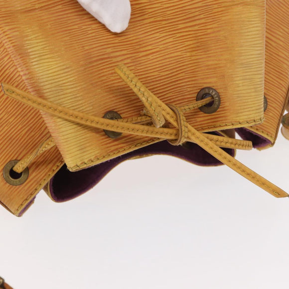 LOUIS VUITTON Epi Petit Noe Shoulder Bag Yellow M44109 LV Auth 161101