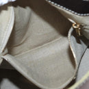 CELINE Shoulder Bag Leather Dark Brown Gold Auth 161102-21