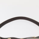 CELINE Shoulder Bag Leather Dark Brown Gold Auth 161102-8
