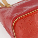 LOUIS VUITTON Monogram Vernis Houston Hand Bag Rouge M91092 LV Auth 161103-14