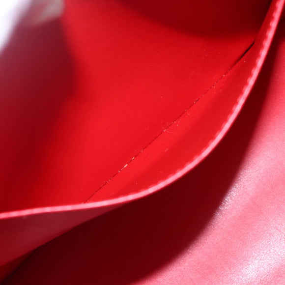 LOUIS VUITTON Monogram Vernis Houston Hand Bag Rouge M91092 LV Auth 161103